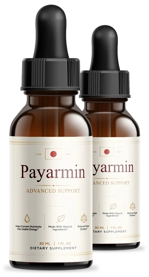 2 amber Payarmin dropper bottles, 30 mL each