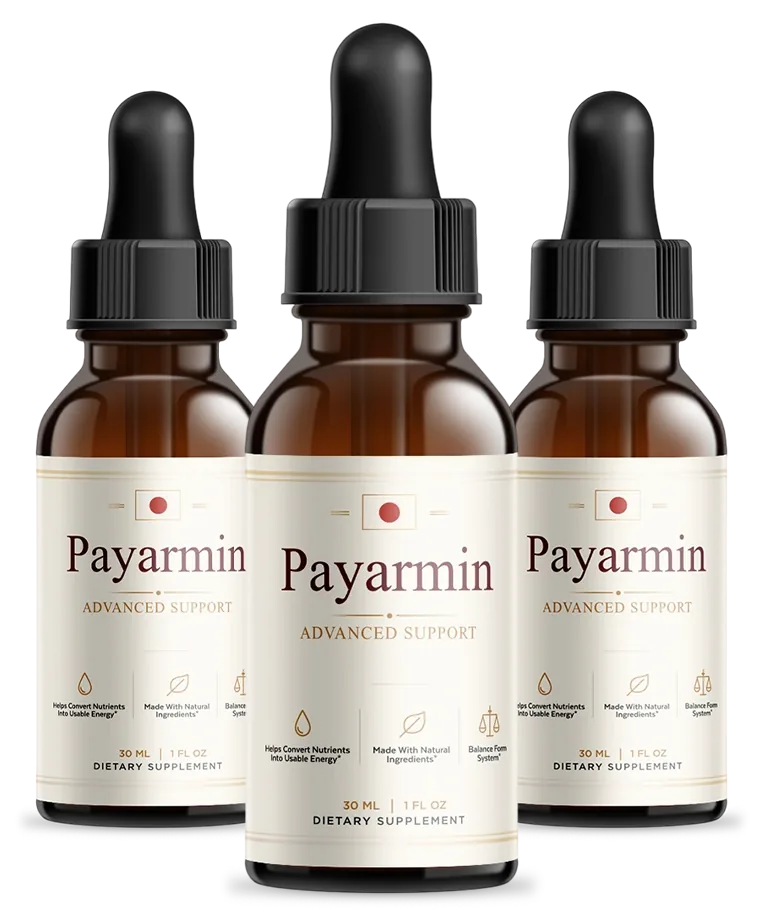 3 amber Payarmin dropper bottles, 30 mL each